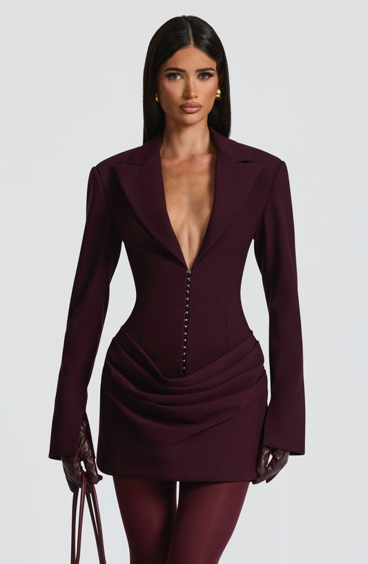 BORDEAUX POISE BLAZER DRESS