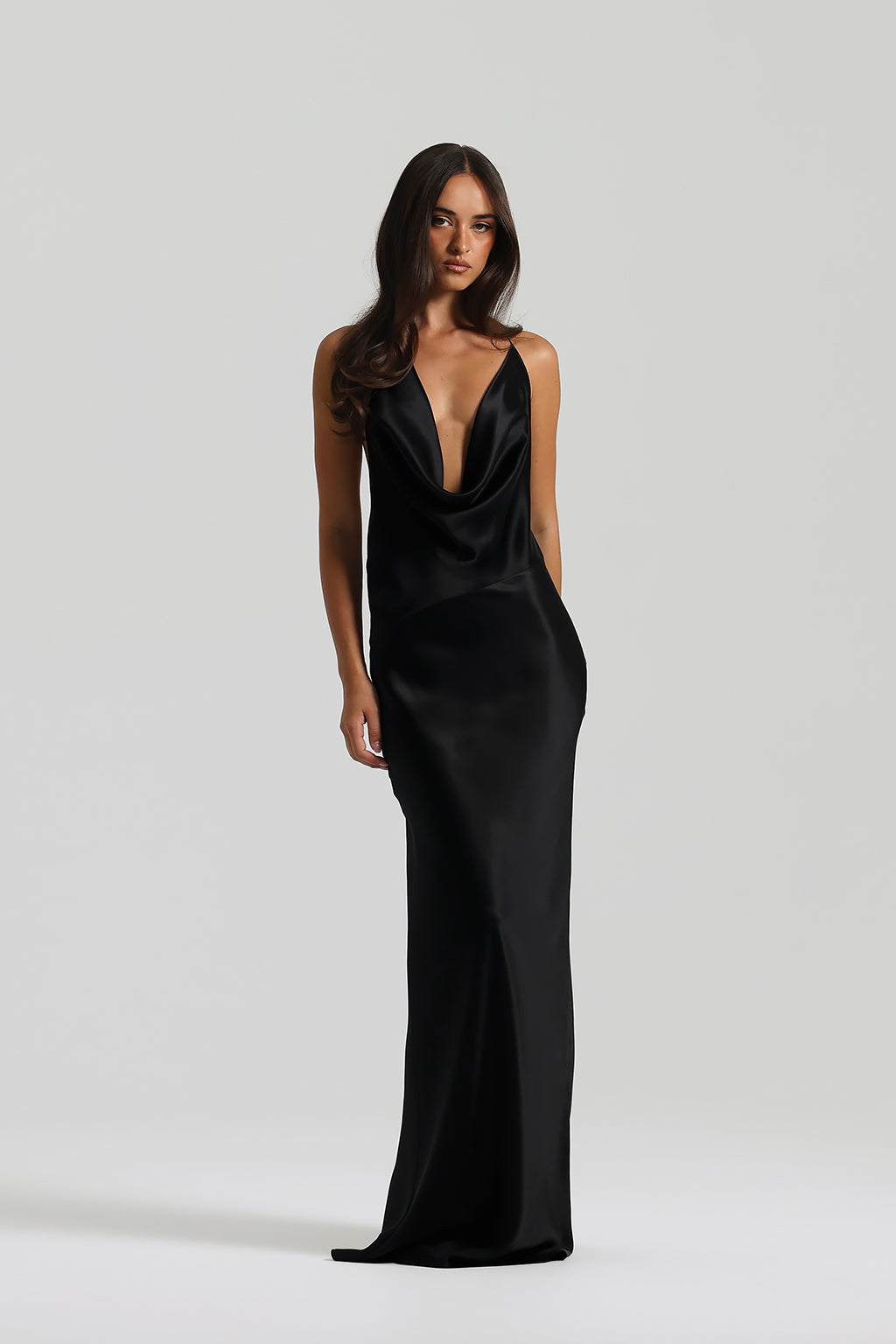 green emerald velvet dress Kali Formal Satin Wrap Dress