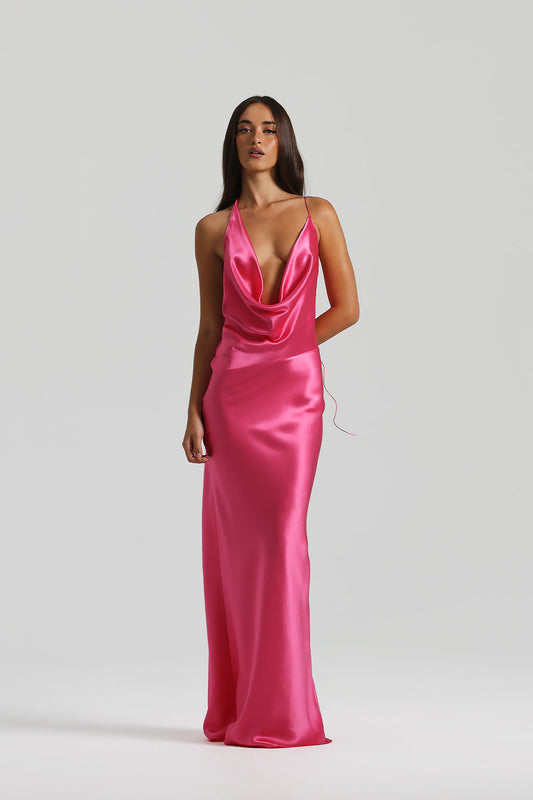 ECLIPSE DRAPE GOWN PINK