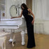 AMARELIA RUCHED GOWN — NOIR EDITION