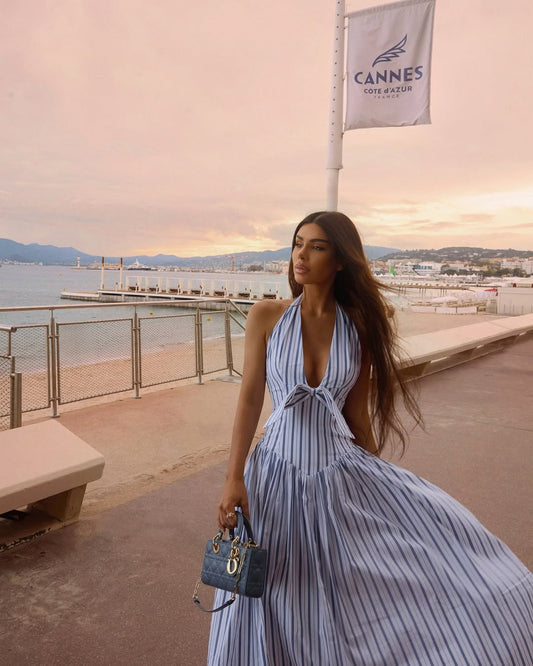 LÉONIE STRIPE CORSET DRESS