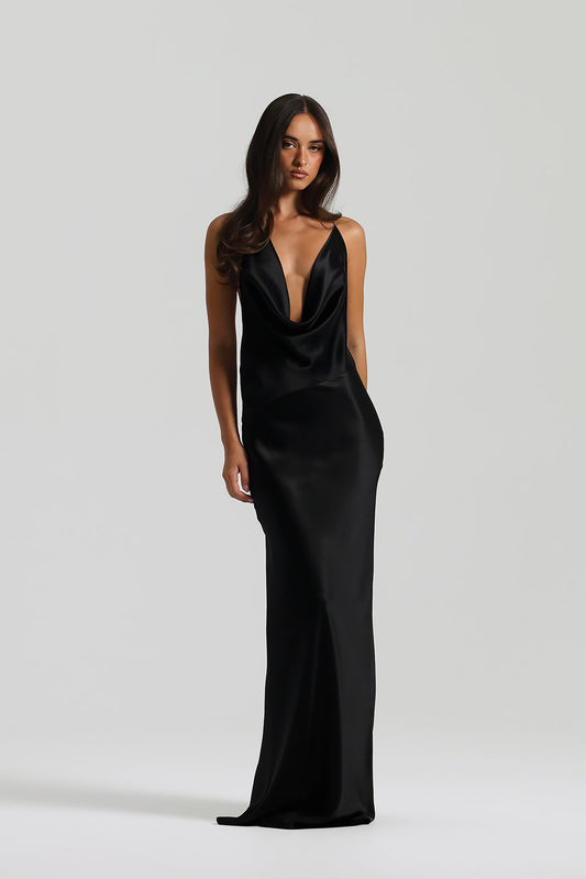 ECLIPSE DRAPE GOWN BLACK