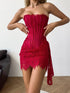 NOCTURNE ROUGE CORSET DRESS